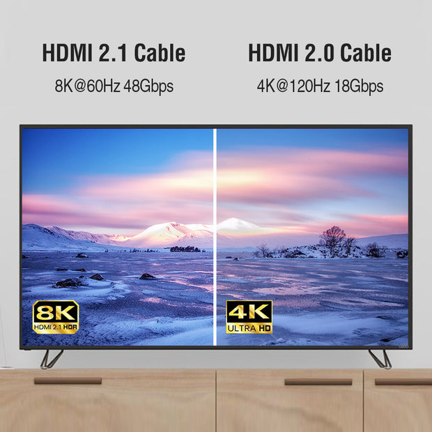 10 Ft HDMI 2.1 Cable 8K/60Hz 28AWG