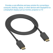 10Ft DisplayPort  Male/Male Cable V1.2 4K up to 144Hz