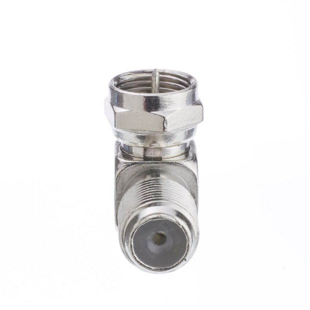 F-pin Right Angle Adapter, F-pin Female to F-pin Male