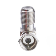 F-pin Right Angle Adapter, F-pin Female to F-pin Male