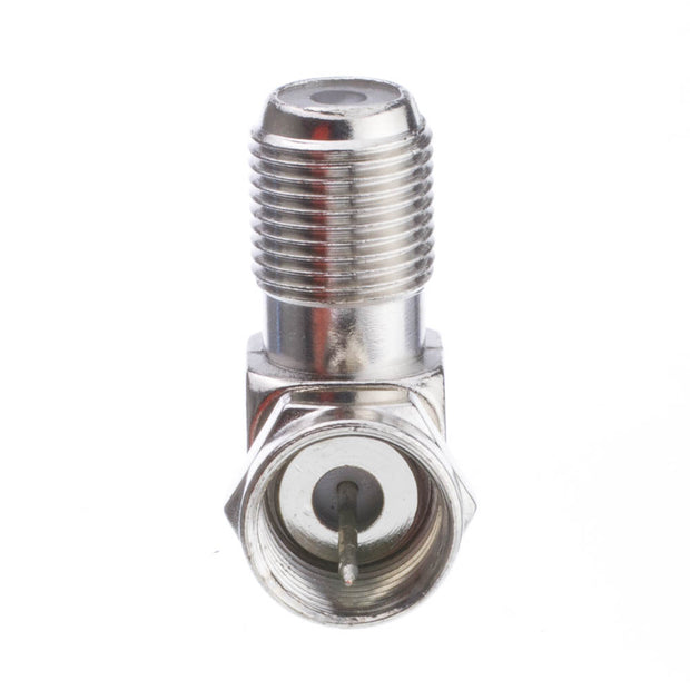 F-pin Right Angle Adapter, F-pin Female to F-pin Male