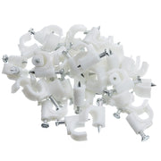 RG6 Cable Clip, White (100 pieces per bag)