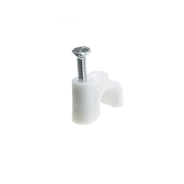 RG6 Cable Clip, White (100 pieces per bag)