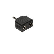 3.5mm Stereo Plug to Dual 3.5mm Stereo Jack Adapter