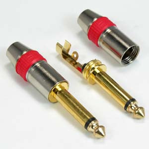 1/4 inch Mono Metal Plug Gold Plated