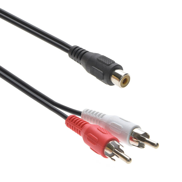 6inch RCA-Female to RCA-Male x2