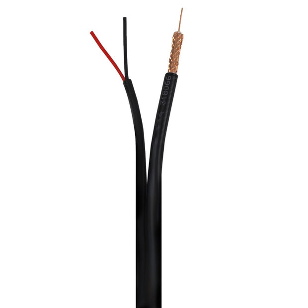 1000Ft RG59 w/2x18AWG Power Black CMR