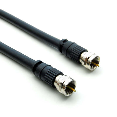 50Ft F-Type Screw-on RG6 Cable Black