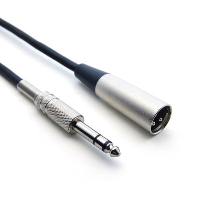 6Ft XLR 3P Male to 1/4" TRS (Balanced Audio) Microphone Cable