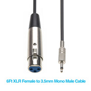 10Ft XLR Female to 3.5mmm Mono Male Cable