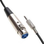 25Ft XLR Female to 3.5mm Stereo TRS (Balanced Audio) Male Cable