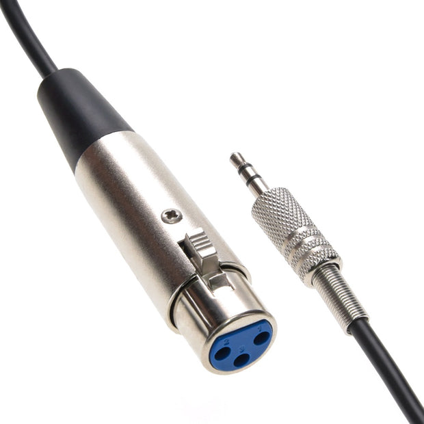 25Ft XLR Female to 3.5mm Stereo TRS (Balanced Audio) Male Cable