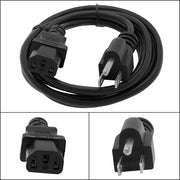 4Ft Computer Power Cord 5-15P to C-13 Black SVT 18/3