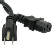 4Ft Computer Power Cord 5-15P to C-13 Black SVT 18/3