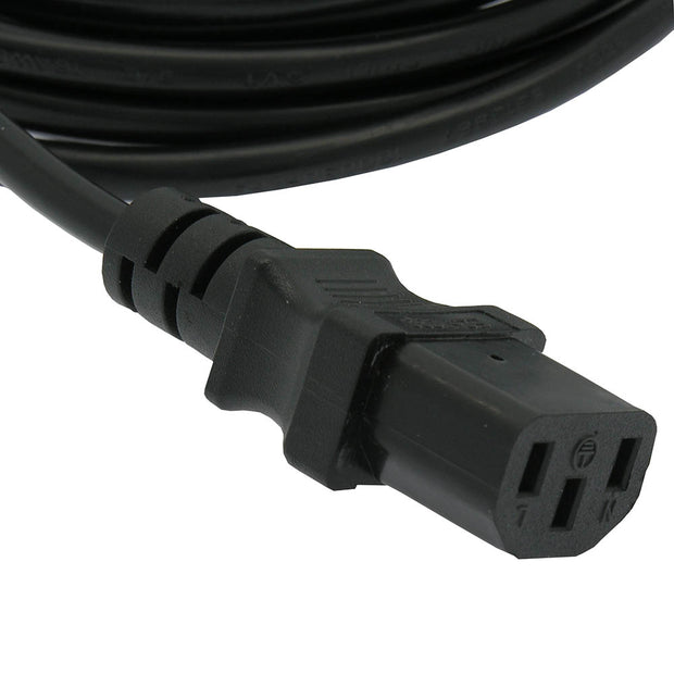 3Ft Power Extension Cord C13 to C14 Black /SVT  18/3