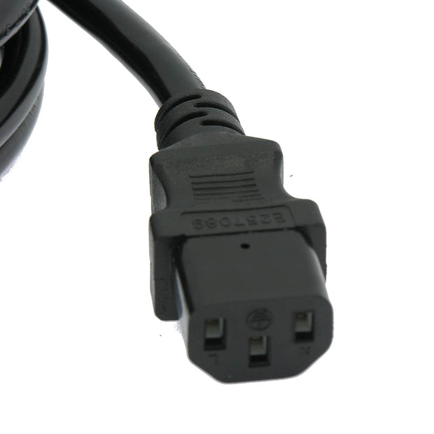 3Ft Power Extension Cord C13 to C14 Black /SJT  16/3