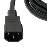 3Ft Power Extension Cord C13 to C14 Black /SJT  16/3