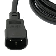 1Ft Power Extension Cord C13 to C14 Black /SJT  16/3