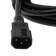 10Ft Power Extension Cord C13 to C14 Black /SJT  14/3