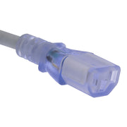 6Ft Hospital Grade Power Cord 5-15P to C13 SJT 16/3 Clear Blue