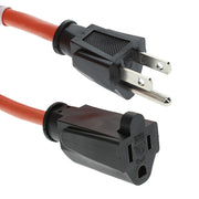 100ft 16/3 SJTW Orange Extension Cord,Black Plug