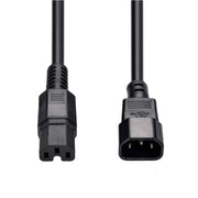 10Ft  Power Cord C14 to C15 Black/ SJT 14/3