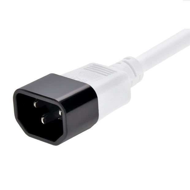 3Ft Power Cord C14 to C15 White/ SJT 14/3