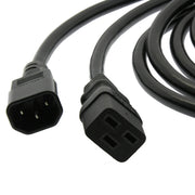 6Ft  Power Cord C14 to C19 Black/ SJT 14/3