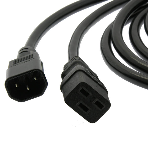 3Ft  Power Cord C14 to C19 Black/ SJT 14/3