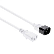 6Ft Power Extension Cord C13 to C14 White/SJT 14/3