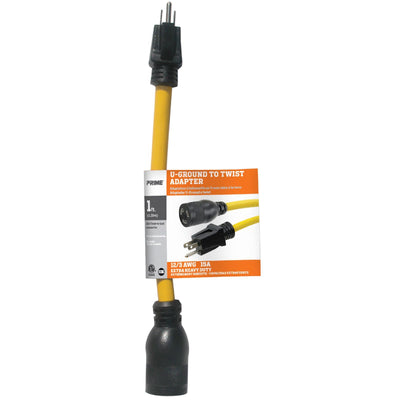 1Ft 12/3 U-Ground to Twist Adapter, AD110801L