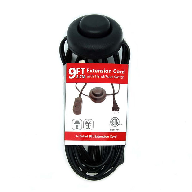 Foot Switch with 3-Outlet 9Ft Power Cord Black