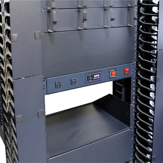 19" 1.5U Rackmount 12-Outlet PDU Metal Case 6.5-Ft Power Cord AC 110V 15A