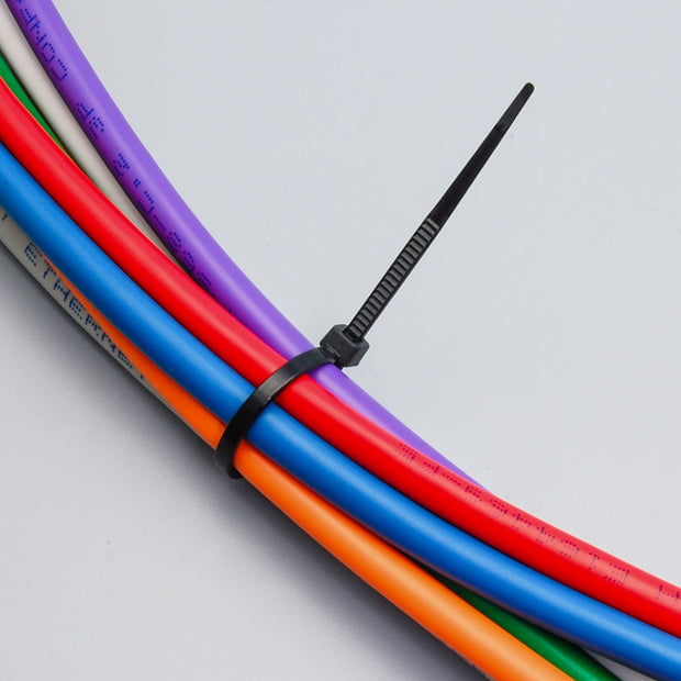 4" Nylon Cable Tie 18lbs Black 100pk