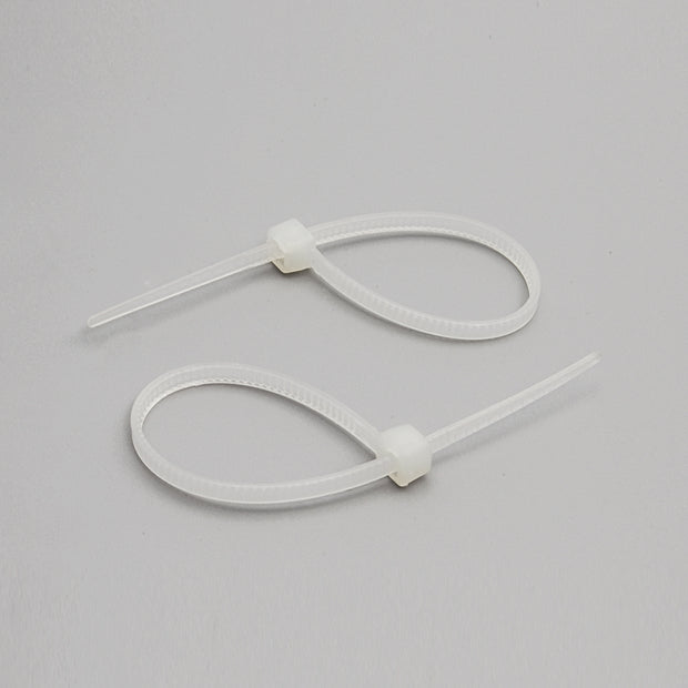 4" Nylon Cable Tie 18lbs Clear 100pk