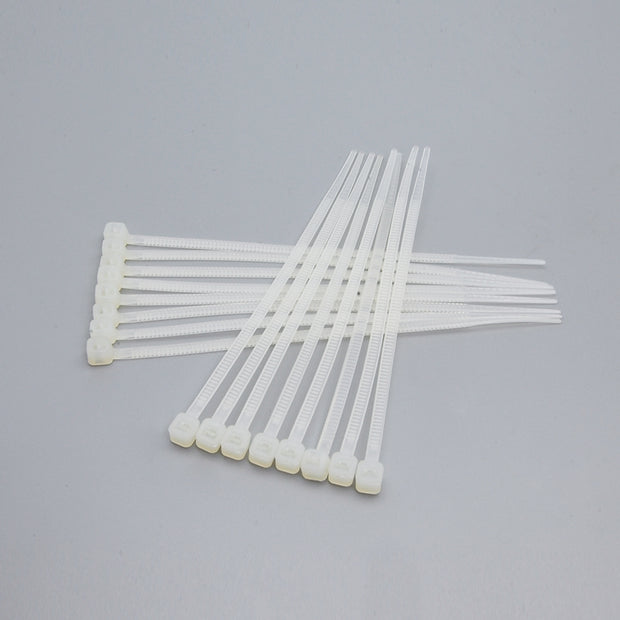 6" Nylon Cable Tie 40lbs Clear 100pk