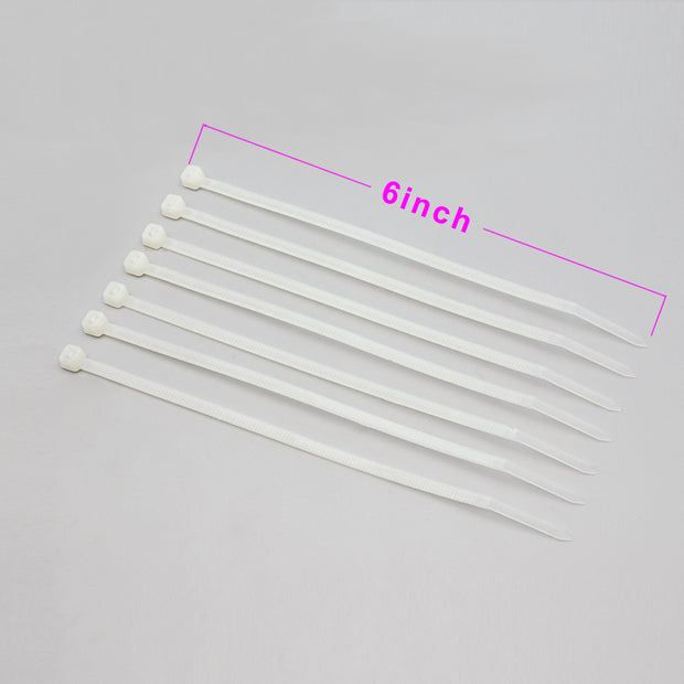 6" Nylon Cable Tie 40lbs Clear 100pk