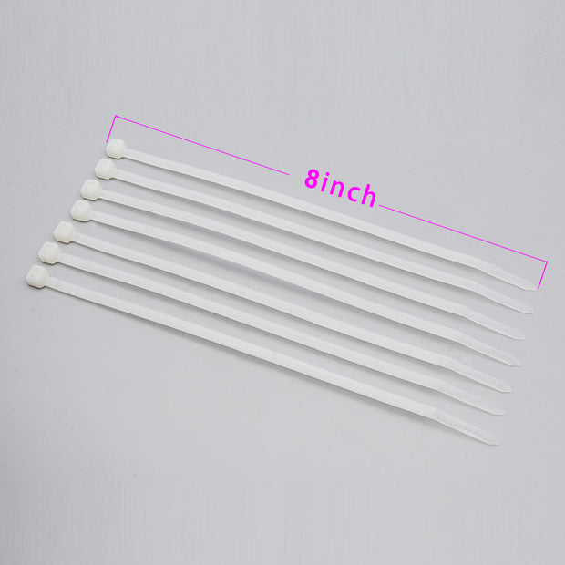 8" Nylon Cable Tie 50lbs Clear 100pk