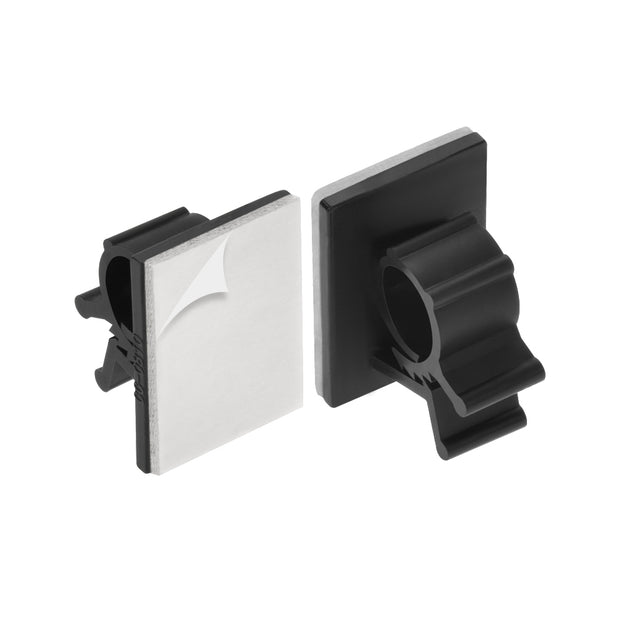 Nylon Self Adhesive Cable Management Clip Round Type 25x19mm S, 100-Pack
