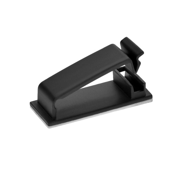 Nylon Self Adhesive Cable Management Clip Long Type 45x19mm L, 100-Pack