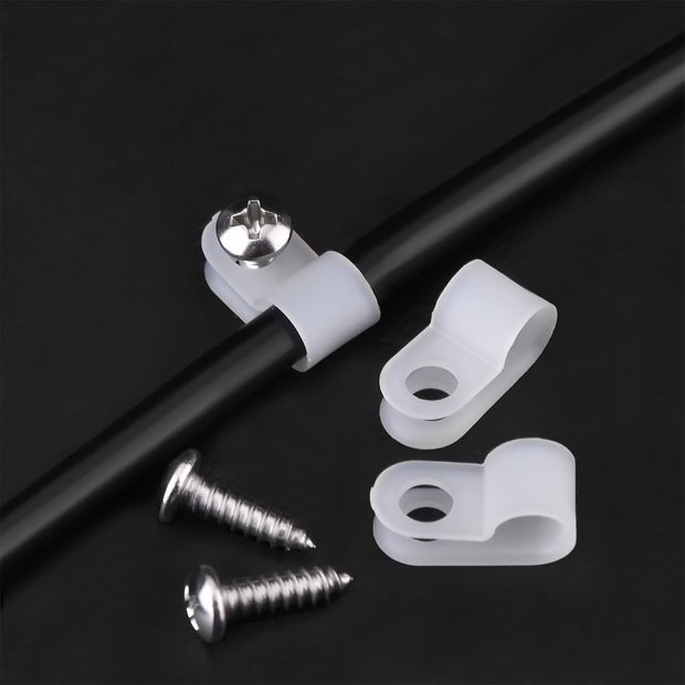 R-Type Cable Clamp 1/4" Clear 100pk