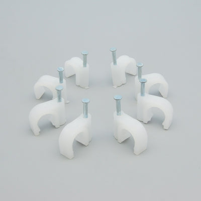 Nail-in Clip for RG59 White 100pack