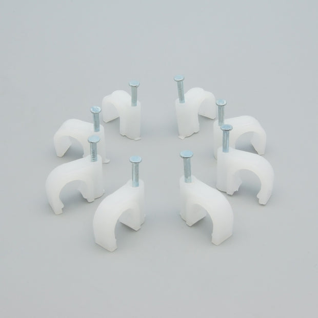 Nail-in Clip for RG59 White 100pack