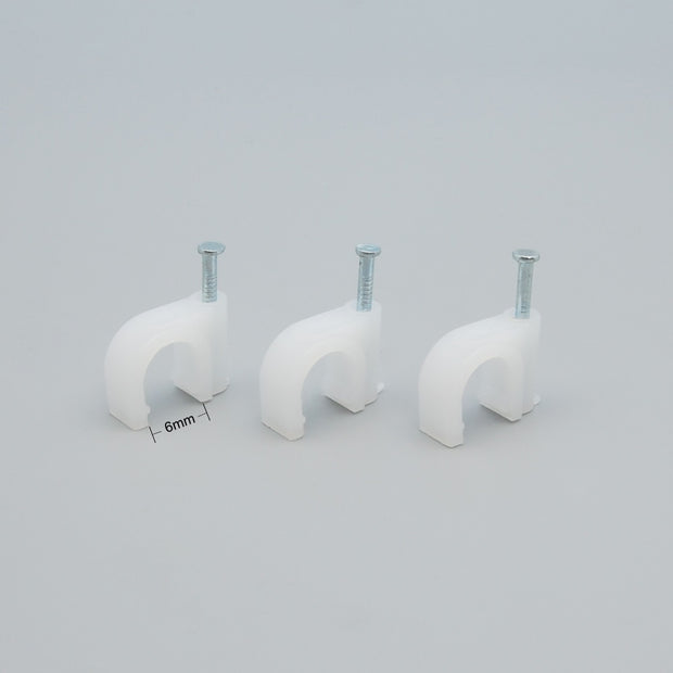 Nail-in Clip for RG59 White 100pack