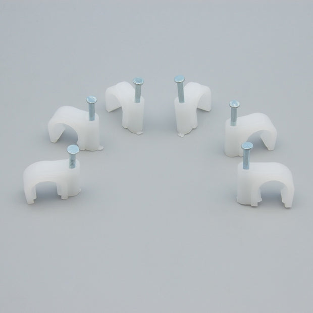 Nail-in Clip for RG59 White 100pack