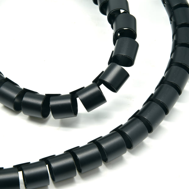 Spiral Cable Zip Wrap Black 20mm x 1.5m (0.8" x 4.92Ft)