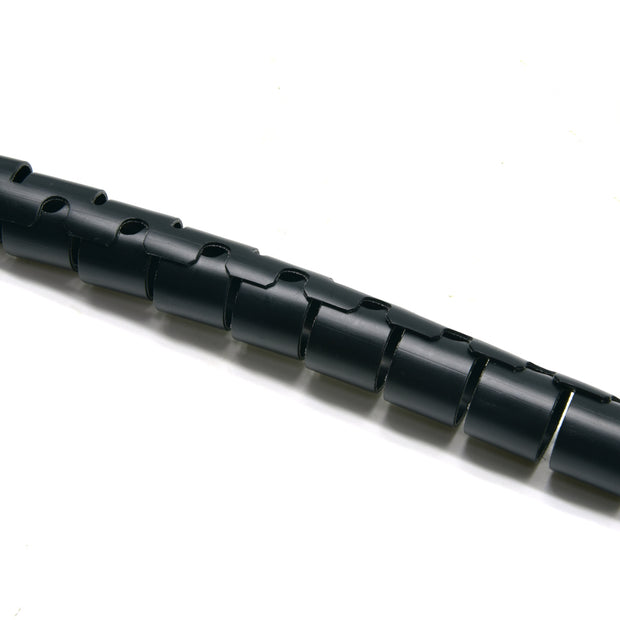 Spiral Cable Zip Wrap Black 20mm x 1.5m (0.8" x 4.92Ft)
