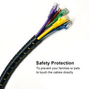 Spiral Cable Zip Wrap Black 20mm x 1.5m (0.8" x 4.92Ft)