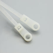 8" Wall Mountable Cable Tie Clear 100pcs