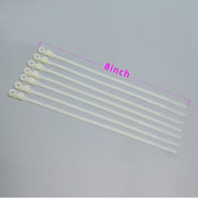 8" Wall Mountable Cable Tie Clear 100pcs